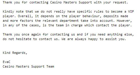Casino Masters asiakaspalvelu