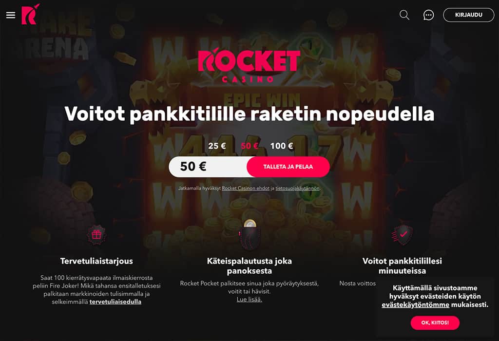 Rocket Casino: Asiantuntijan kokemuksia ja arvostelu