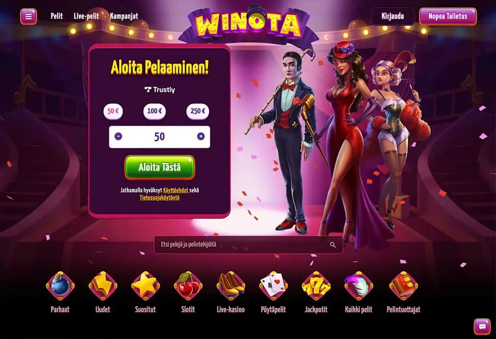 Winota Casino: Asiantuntijan kokemuksia ja arvostelu